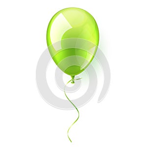 Isolated Realistic Colorful Glossy Flying Air Balloon. Birthday party. Ribbon.Celebration. Wedding or Anniversary.Vector