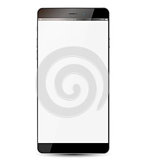 Isolated and realistic smartphone in white background