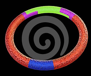 Isolated Recombinant plasmid formation 3d rendering