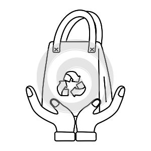 Isolated recycle bag design vector illustration