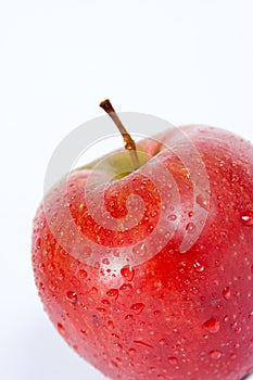Isolated red apple macro
