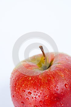 Isolated red apple macro