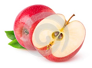 Isolated red apples
