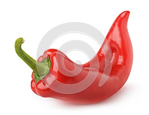 Isolated red bell pepper