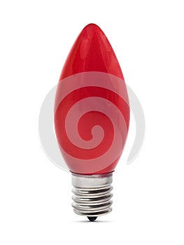 Isolated Red Christmas Light bulb