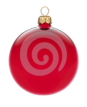 Isolated Red Christmas Ornament