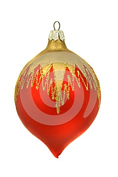 Isolated red christmastree ornament