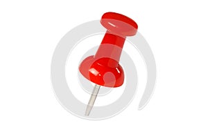 Isolated red drawing pin