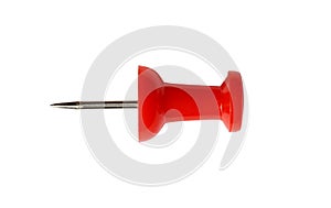 Isolated red drawing pin