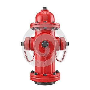 Isolated Red Fire Hydrant