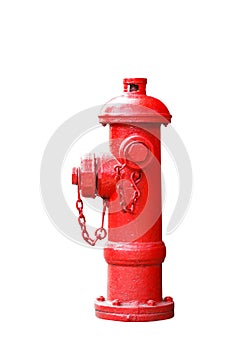 Isolated red fireplug on white