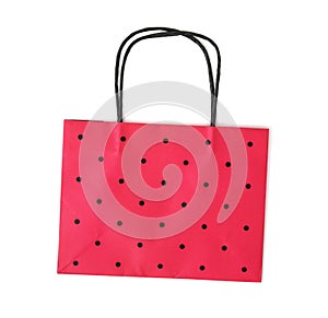Isolated red gift bag