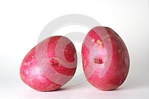 Isolated red potatoes