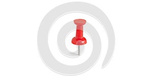 Isolated red push pins in white background