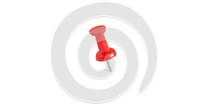 Isolated red push pins in white background