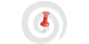 Isolated red push pins in white background