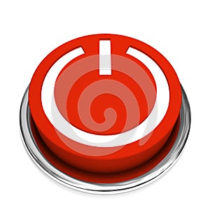 Isolated red start button