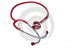 Isolated Red Stethoscope