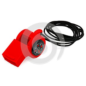 Red Compass Whistle