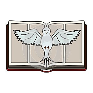 Isolated religion bible and dove design