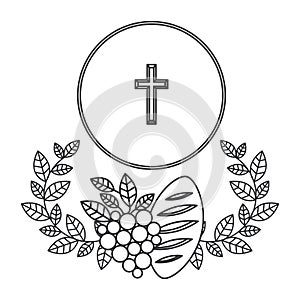 Isolated religion cross design