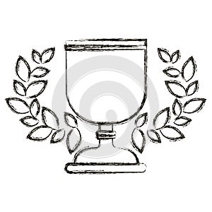 Isolated religion cup and wreath design