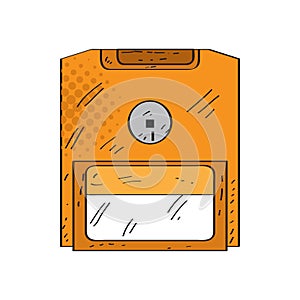 Isolated retro diskette icon