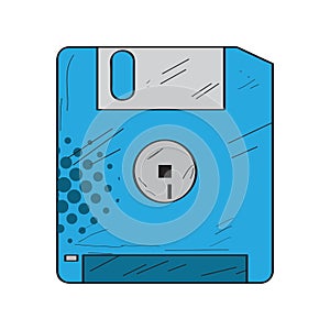 Isolated retro diskette icon