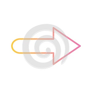 Isolated right arrow gradient style icon vector design