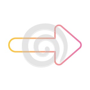 Isolated right arrow gradient style icon vector design
