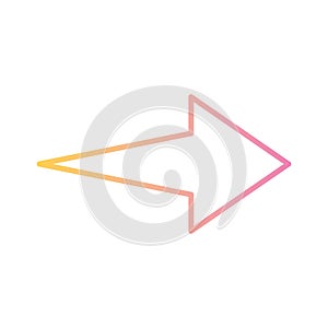 Isolated right arrow gradient style icon vector design