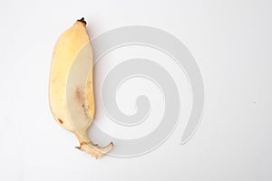 Isolated ripe cultivated banana on white background