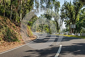 Isolated road in the hill of western ghat