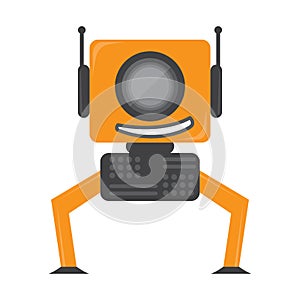 Isolated robot toy - Vector