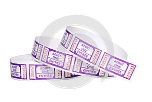 Isolated Roll of tickets