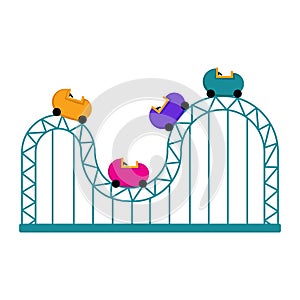 Isolated roller coaster icon