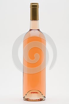 Isolated rose wine bottle