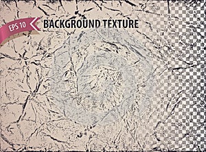 Isolated rough overlay grunge texture with rumpled effect. Abstract background to imitate wrinkled surface. Vector