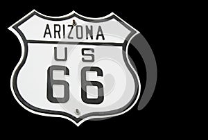 Isolated route 66 sign