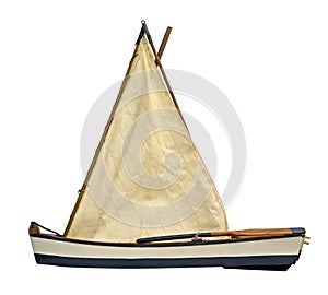Isolated sailboat