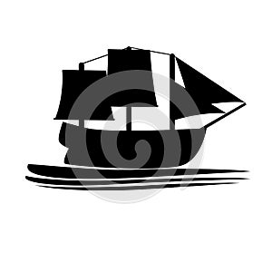 Isolated sailboat icon image