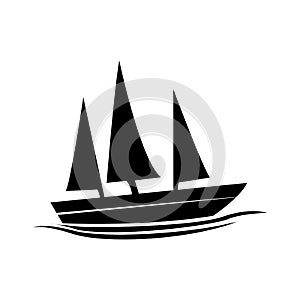 Isolated sailboat icon image