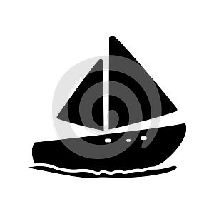 Isolated sailboat icon image