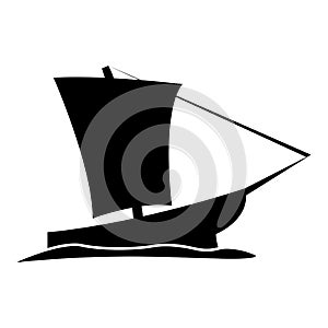 Isolated sailboat icon image