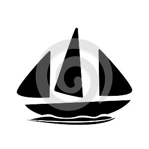 Isolated sailboat icon image