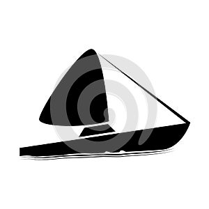Isolated sailboat icon image
