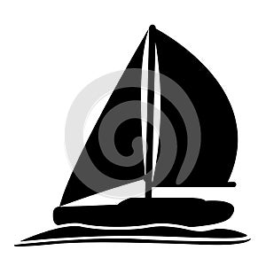 Isolated sailboat icon image