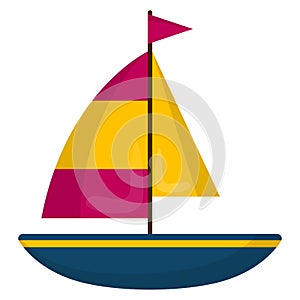 Isolated sailboat image