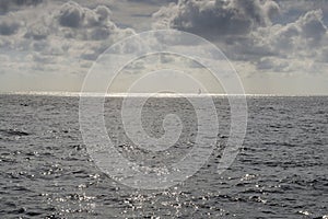 Isolated sailboat sailing to Florida Keys