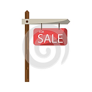 Isolated sale road sign design